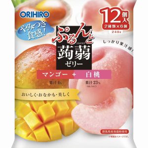 ORIHIRO Konjac Jelly Pouch Mango+Hakuto 20g x 12